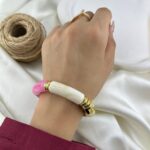 دستبند زنانه بنگل مدل رزین کد B5573