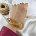 دستبند زنانه بنگل مدل رزین کد B5595