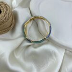 دستبند زنانه بنگل مدل میناکاری B5516