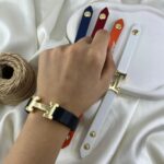 دستبند زنانه چرمی مدل هرمس کد B5536