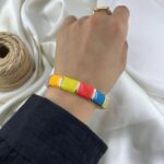 دستبند زنانه بنگل میناکاری کد B5519