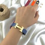 دستبند زنانه چرمی مدل هرمس کد B5536