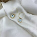 گوشواره زنانه مدل چشم نظر کد E6520