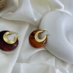 گوشواره زنانه مدل رزین کد E6510