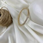 دستبند زنانه ژوپینگ بنگل مدل توپی جواهری B5606