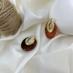 گوشواره زنانه مدل رزین کد E6510