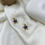 گوشواره زنانه مدل ستاره کد E6521