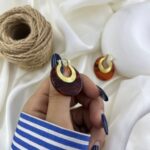 گوشواره زنانه مدل رزین کد E6510
